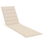 vidaXL Jastuk za ležaljku za sunčanje krem 200 x 50 x 4 cm od tkanine