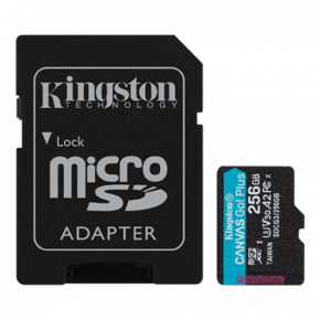 KINGSTON Canvas Go! Plus 256GB MicroSDXC 90 MB/s SDCG3/256GBSP