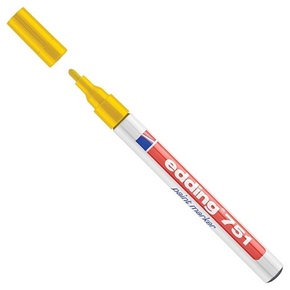 Marker permanentni lakirajući 1-2mm Edding 751 okrugli vrh žuti