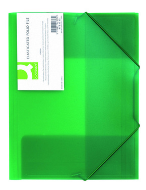 Fascikl s gumicom pvc A4 Q-Connect zeleni