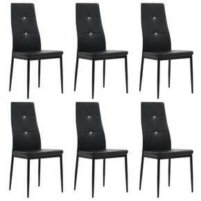 VidaXL Blagovaonske stolice 6 kom od umjetne kože 43 x 43