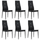 vidaXL Blagovaonske stolice 6 kom od umjetne kože 43 x 43,5 x 96 cm crne (246187+246188)