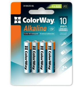 Colorway alkalna baterija AAA/ 1.5V/ 4 kom u pakiranju/ Blister