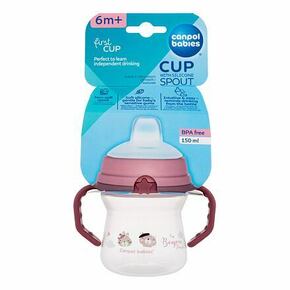 Canpol Babies Bonjour Paris First Cup šalica sa silikonskim nastavkom za usta 150 ml za djecu