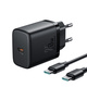 Joyroom JR-TCF11 wall charger USB-C 25W + USB-C / USB-C cable 1m black