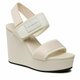 Sandale Calvin Klein Jeans Wedge Sandal Badge YW0YW01028 White/Ancient White 0LA