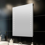 vidaXL Kupaonica zidno ogledalo sa LED svjetiljkama 60 x 80 cm (V Š)