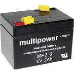 multipower MP2-6 A9620 olovni akumulator 6 V 2 Ah olovno-koprenasti (Š x V x D) 75 x 53 x 51 mm plosnati priključak 4.8 mm bez održavanja, nisko samopražnjenje