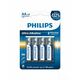 Philips LR6E4B/10, alkalna AA baterija, LR6, 4 komada