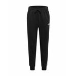 ADIDAS SPORTSWEAR Sportske hlače 'Essentials Fleece Tapered Cuff 3-Stripes' crna / bijela