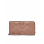 Veliki ženski novčanik Calvin Klein Re-Lock Quilt Za Wallet Lg K60K610774 Ash Rose VB8