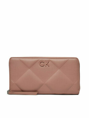 Veliki ženski novčanik Calvin Klein Re-Lock Quilt Za Wallet Lg K60K610774 Ash Rose VB8