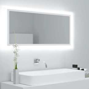 VidaXL LED kupaonsko ogledalo bijelo 100 x 8