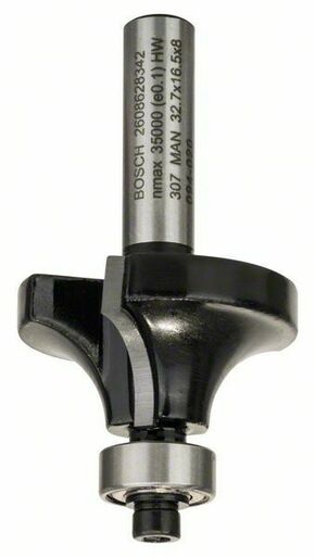 Bosch Accessories 2608628342 glodalo za zaobljavanje ivica tvrdi metal dužina 57 mm Promjer osovine 8 mm