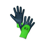 Zimske rukavice s premazom ROXY DOUBLE WINTER, crno-zelene, vel.10