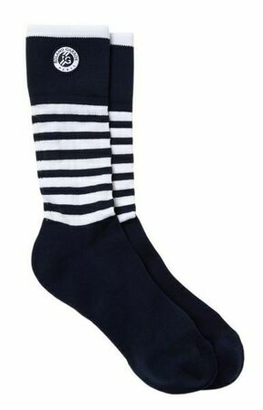 Čarape za tenis Lacoste Men's SPORT Roland Garros Edition Striped Socks 1P - navy blue/white