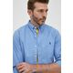 Pamučna košulja Polo Ralph Lauren za muškarce, slim, o button-down ovratnikom - plava. Košulja iz kolekcije Polo Ralph Lauren. Model izrađen od pamučne tkanine. Ima mekani button-down ovratnik.