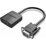 Vention VGA to HDMI Converter with Female Micro USB and Audio Port 0.15M Black VEN-ACNBB