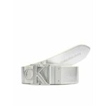 Ženski remen Calvin Klein Jeans Round Mono Pl Rev Lthr Belt 30Mm K60K611489 White/Silver Specchio 0K6