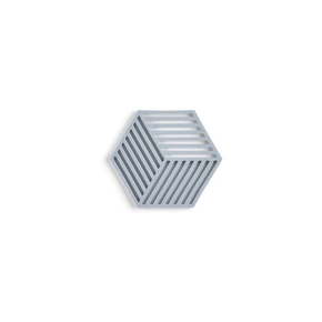 Sivo-plavi silikonski podmetač za lonce Zone Hexagon