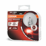 Osram Night Breaker Silver 12V - do 100% više svjetlaOsram Night Breaker Silver 12V - up to 100% more light - H1 - DUO BOX plastika (2 žarulje) H1-NBS-2