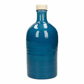 Plava keramička boca za ulje Brandani Maiolica