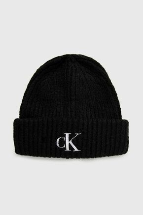 Kapa s dodatkom vune Calvin Klein Jeans boja: crna