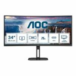 AOC CU34V5C monitor, VA, 34", 21:9, 3440x1440, 100Hz, USB-C, HDMI, Display port, USB