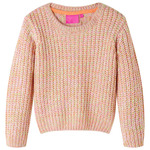 vidaXL Dječji džemper pleteni nježnoružičasti 104