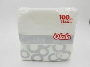 Salvete papirnate 33x33cm 1-sl. 100/1 bijele Olala