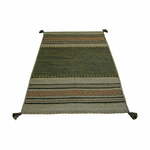 Zeleno-smeđi pamučni tepih Webtappeti Antique Kilim, 60 x 90 cm