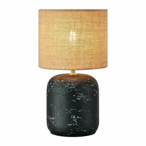 Crna/u prirodnoj boji stolna lampa sa sjenilom od jute (visina 32