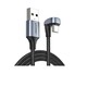 Kabel UGREEN, USB-C (M) na USB 2.0 A (M), 3A, kutni 180°, crni, 1m