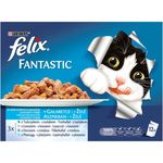 Felix Fantastic Izbor ribe s tunjevinom, lososom, bakalarom i iverom 12 x 85 g