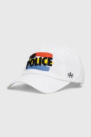 Pamučna kapa sa šiltom American Needle the Police boja: bijela