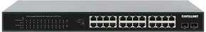 Intellinet 24-Port Gigabit Ethernet PoE+ Switch mit 2 SFP-Ports PoE-Strombudget 370 W 19'' 19'' mrežni prekidač 10 / 100 / 1000 MBit/s IEEE802.3af (15.4 W)