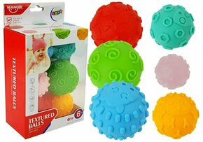 Balls of different size and structure for a baby 6 pcs