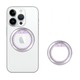 Techsuit – MagSafe telefonski prsten (MPR2) – Okrugli oblik- aluminijska legura – Srebrna/ružičasta