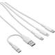 Akyga USB kabel USB-C® utikač, USB-A utikač, Apple Lightning utikač, USB-Micro-B utikač 1.2 m bijela AK-USB-52