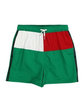 TOMMY HILFIGER Kupaće hlače zelena / crvena / crna / bijela