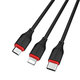 BX17 3u1 Lightning/microUSB/typeC kabel crni