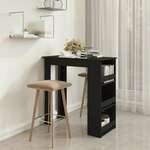 Barski stol sa stalkom za pohranu crni 102x50x103 5 cm iverica