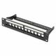 NVT-DN-91420 - DIGITUS Modular Patch Panel, 12-port, 10, blank, 1U - NVT-DN-91420 - DIGITUS Modular Patch Panel, 12-port, 10, blank, 1U - Patch Panel for Keystone Modules, Shielded Suitable for 254 mm 10 Rack Mount, Color black RAL 9005 Label...