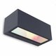 LUTEC 5189120118 | LUTEC-Connect-Gemini Lutec zidna smart rasvjeta oblik cigle zvučno upravljanje, jačina svjetlosti se može podešavati, sa podešavanjem temperature boje, promjenjive boje, može se upravljati daljinskim upravljačem 1x LED 900lm 2700