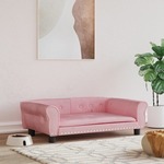 vidaXL Krevet za pse ružičasti 95 x 55 x 30 cm baršunasti
