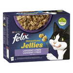Felix hrana za mačke Sensations Jellies janjetina, skuša, bakalar, puretina u ukusnom želeu, 6 (12x85g)