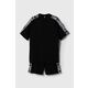 Pidžama Karl Lagerfeld za muškarce, boja: crna, s tiskom - crna. Pidžama iz kolekcije Karl Lagerfeld. Model izrađen od elastičnog pletiva. Model izrađen od mekanog i ugodnog materijala na dodir.
