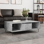 Stolić za kavu siva boja betona 104x60x35 cm konstruirano drvo