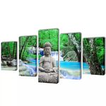 vidaXL Zidne Slike na Platnu s Printom Buddha 200 x 100 cm