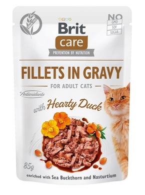 Brit Care Cat Fillets in Gravy - Duck 6 x 85 g